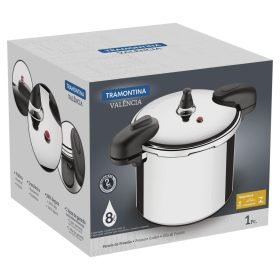 Panela de Pressão Tramontina Valência em Alumínio Polido 24 cm 8 L